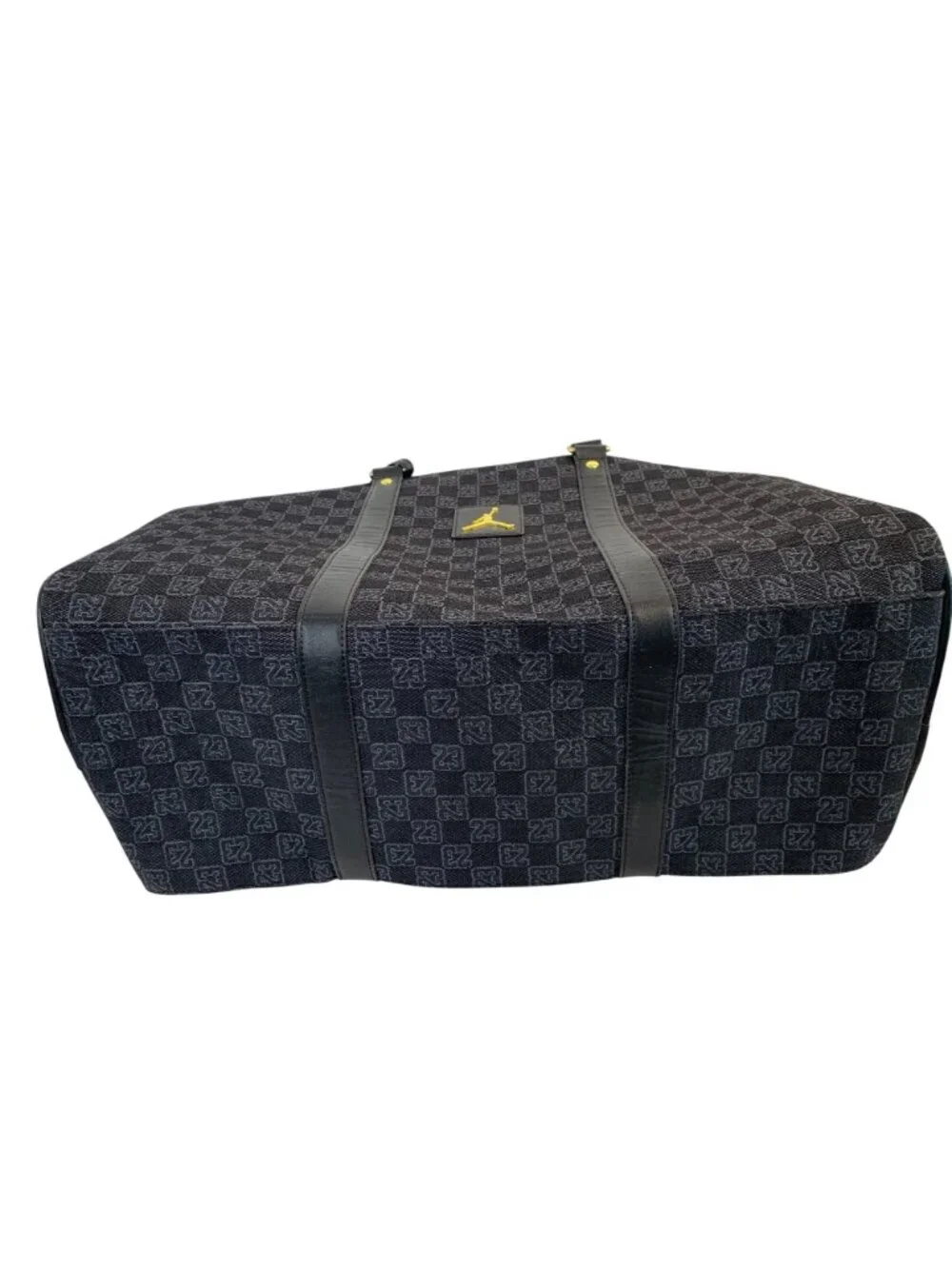Air Jordan Monogram Duffle Bag Black Gold Logo 18